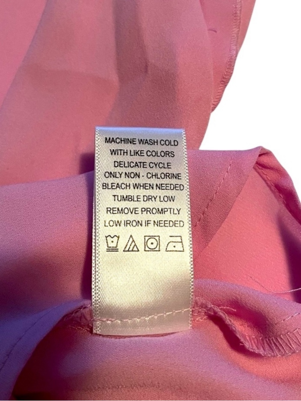 Counterparts Pink Flutter‑Sleeve Blouse Keyhole Detail XL New - Picture 8 of 13